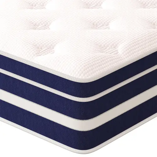 FVBEAYA 12/14-Inch Twin, Full, Queen, King, Memory Mattress with Independent Springs, Provides Pressure Relief, Motion Isolation and Firm Edges, Medium Firmness, Breathable and Washable,  Spring Mattress in a box ,Gel infuse memory foam, Memory Foam Mattr