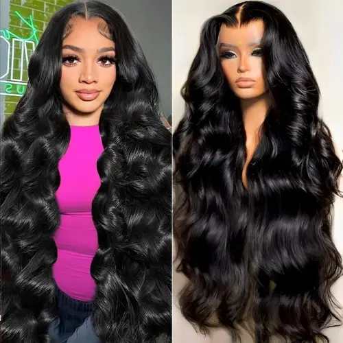 HD Transparent 13x6 Body Wave Lace Frontal Wig Human Hair Pre Plucked With Natural Hairline Remy Hair Lace Wig For Women