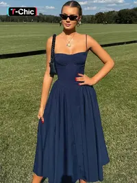 Women's Plain Backless Bodycon Dress, Fitted Bodycon Dress, Elegant Slim Fitting Spaghetti Strap Sleeveless Dress for Party Club Holiday, Ladies Summer Clothes, Formal Elegant Dress, Elegant Cocktail Dress, Backless Evening Dress, Elegant Backless Design