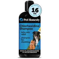 Pet Honesty Chlorhexidine Cat & Dog Seasonal Itch Relief Shampoo, for Allergies, Itching, Skin and Coat Support Helps Shedding, Hot Spots, and Deodorizing Dog, Cat & Kitten Shampoo & Grooming Supplies for Bath