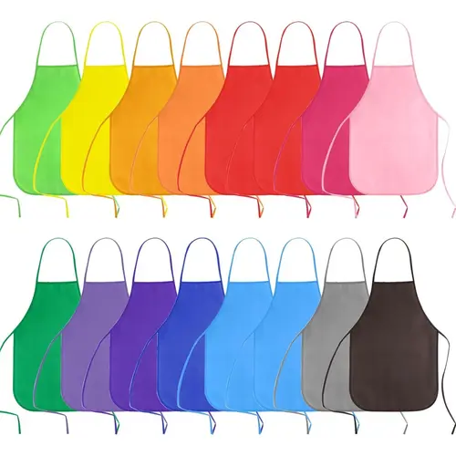 Kids Art Smocks (16-24Pcs) - Washable Colorful Fabric One-Size All-Purpose Aprons for Toddlers (Ages 3-5), Mess Protection Art Materials, Easy Wash Clean Home Care Supplies, Ideal for Classroom & Home Creative Activities Gift