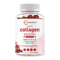 Micro Ingredients Multi Collagen Peptides Gummy, 120 Counts | Sugar Free, Natural Flavored - Hydrolyzed Collagen Peptides