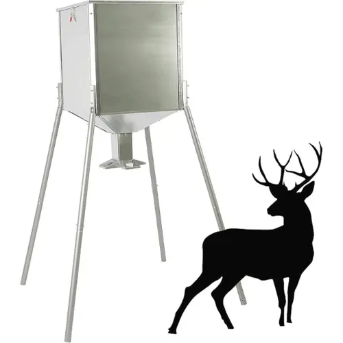 HECASA 450LB Capacity Big Game Gravity Deer Feeder Galvanized Steel Hunting w/o Foot Kit Outdoor,father'sdaygifts,campingessentials,campinggear