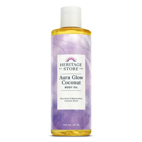 Heritage Aura Glow Body Oil - Coconut Musk Scented Fragrance - Aroma-Infused Sensory Body Care for Soft, Radiant Skin (Daily Use)