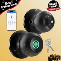 EUERTE Smart Fingerprint Digital Lock, Anti-theft Door Lock with 2 Emergency Keys, Tuya App Compatible for Home & Office Security Hardware,toolupgrade