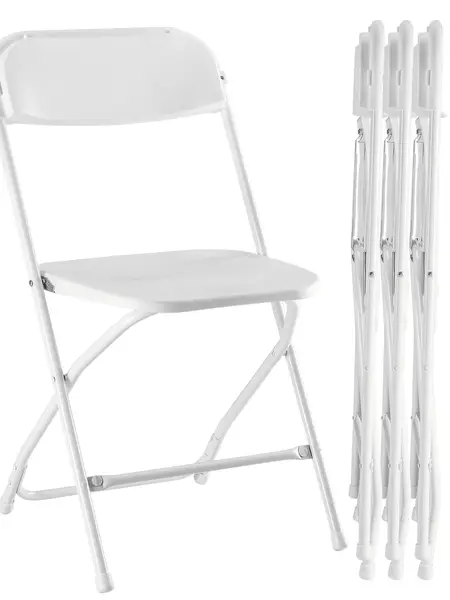 Sweetcrispy Armless Plastic Folding Portable Chairs - 330-Pound Capacity, Sturdy Metal Frame, Easy to Use & Store, Suitable as Dining Chairs for Office Use