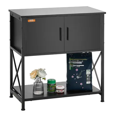 【Father's Day】VEVOR Aquarium Stand, 29 Gallon Fish Tank Stand, 28.7 x 16.5 x 30 in Steel and MDF Turtle Tank Stand, 242.5 lbs Load Capacity, Reptile Tank Stand with Storage Cabinet and Embedded Power Panel, Black