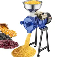 【Back to School】VEVOR Corded Cast Iron Industrial Electric Grain Mill Grinder, 3000W Grinding Equipment with Funnel, Thickness-Adjustable Dry Powder Machine, Commercial Feed Flour Cereal Wheat Coffee Grinder, Coffee Grinders
