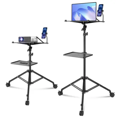 【Summerfinds】VEVOR Projector Stand with Wheels Laptop Stand Tripod Height from 31.3 to 67.3"