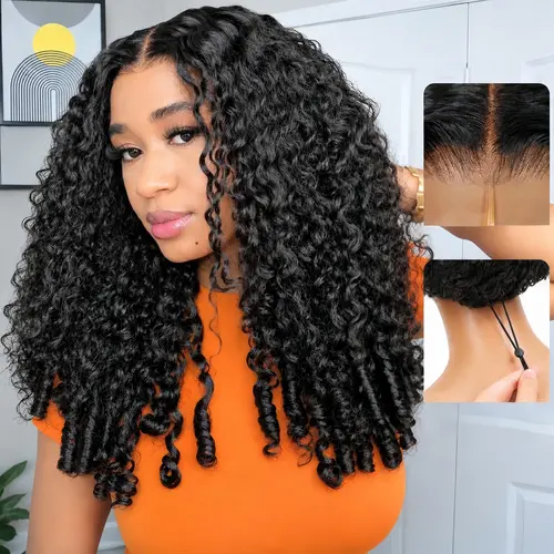 [NEW IN]CheetahBeauty Wear and Go Glueless Wigs Human Hair 7x6 HD Lace Kinky Curly/Water/Deep/Body/Burseme Curly Wigs With Drawstring Pre Plucked Pre Cut With Baby Hair Glueless Wig For Women #SohoChic #tiktokshopstockup