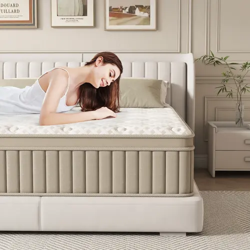 12 Inch Hybrid Gel Memory Foam Mattress with Individually Wrapped Pocket Coils, Medium Firm Support, Pressure Relief, Mattress in a Box, Twin/Full/Queen/King, Motion Isolation Technology, Pocketed Coils, Weight Distribution,sohochic