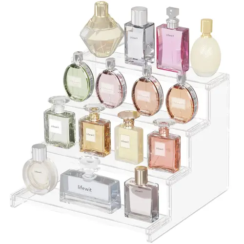 Lifewit 4-Tier High-Purity Rectangle Multi-Size Home Organizer - Easy to Install Storage Holder & Rack for Cologne, Perfume, Skincare