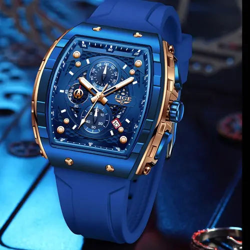 Men's Sporty Waterproof Quartz Watch, Quartz Analog Wristwatch, Fashionable Luminous Watch with Calendar Display for Party, Daily Clothing Decor, Trendy All-match & Exquisite Watch for Gift with Box