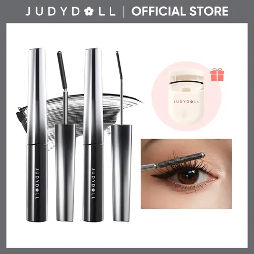 JUDYDOLL 3D Curling Eyelash Iron Mascara Set - Black & Brown Single Item, Lengthening, Long-Lasting, Waterproof, Smudge-Proof, 24-Hour Wear, Natural Extension, Thick, Ultra-Fine Volumizing, Beauty & Personal Care Makeup