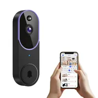 Wireless Video Doorbell Camera - 1080P AI-Powered Home Security Camera System with Motion Detection, Night Vision, Instant Alert, 2-Way Audio, 2.4G WiFi, Rechargeable Battery, Cloud Storage, Easy Installation, Smart Home Gadgets, Burglary Protection
