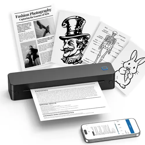 D830 Inkless Portable Printer – Wireless Bluetooth Thermal Printer for Travel, Compatible with iOS, Android,Supports 8.5"x11" US Letter, No Ink Needed, For Home & Office, Fathersdaygift, summerwins