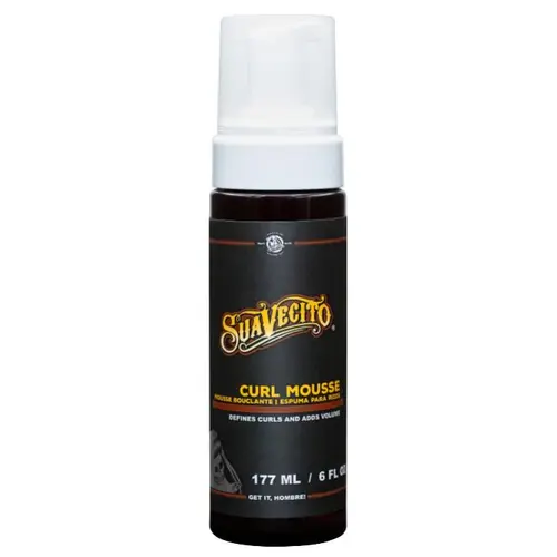 Suavecito Curl Defining Mousse - Lightweight Texturizing Volumizing Product for Adults | Flexible Hold, Frizz Control, Natural Finish | Water-Based, Alcohol-Free Formula for Curl Wavy Hair