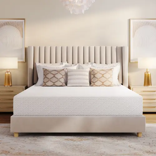 Yaheetech Cooling Gel-Infused Memory Foam Bed Mattress, Foam Filling Mattress with Green Tea Scent, 8/10/12 in Medium Firm, Twin/Full/Queen Sizes, Fits Any Bed, Queen Size Mattress