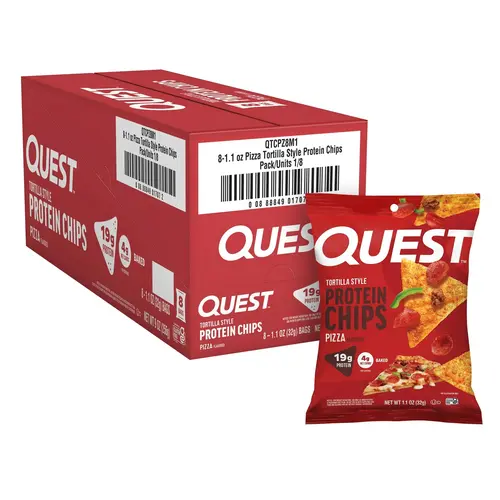 Quest Nutrition Protein Chips - Chili Lime Flavor, 18-20g Protein, Low Carb, Keto Friendly, High Fiber, Gluten Free, Non-Fried, Fiber Foods, Office Snacks, Guilt Free Snacks