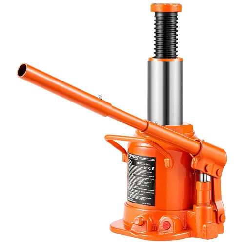 【toolupgrade】VEVOR 20-Ton Hydraulic Bottle Jack, Manual High Lift Jack Tool Kits, Work Tools for Automotive Car Repair Shop, All Weather Vehicle Lifts with Inches/mm Measurements, Hydraulic Lift Tool Kits