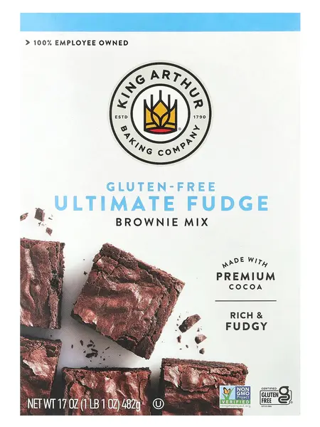 King Arthur Baking Company Gluten Free Ultimate Fudge Brownie Mix, 17 oz (482 g)