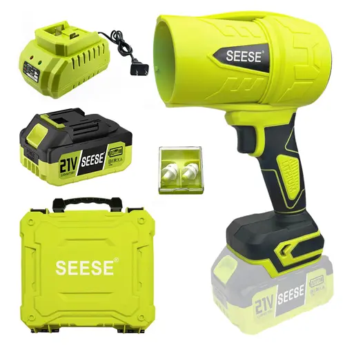 SEESE Cordless Leaf Blower Violent TurboFan,BrushlessPure Copper Motor Jet Fan With Battery,CordlessTurbo Super Power Air Duster, Car Drying after Wash, SnowRemoval