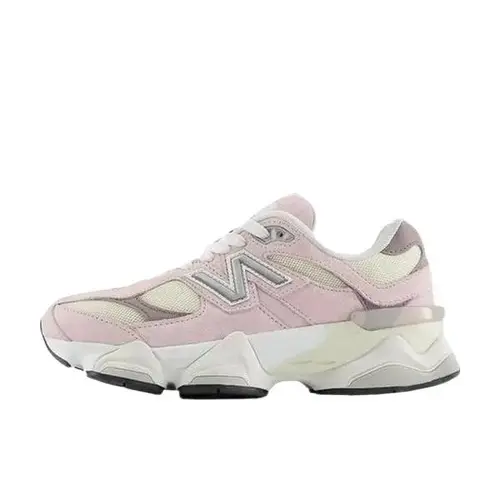 NEW BALANCE Women's 9060 All Day Sneakers - Pink & White Suede-Mesh Upper, Chunky Look Soft Cushioned Sole, Breathable Casual Athletic Walking Shoes, True Size Fit (US 3.5Y / 5W), Sneakers for Women
