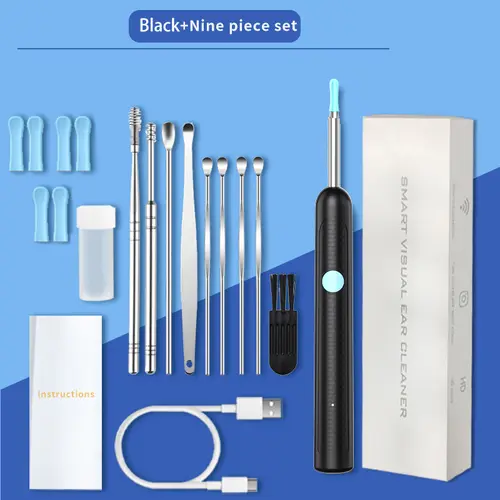 Portable Ear Pick with Camera View, 1 Set Type-C Rechargeable Waterproof Endoscope Tool, At-Home Ear Care Tool for Home or Travel, Christmas/New Year Gift Stocking Filler,sohochic