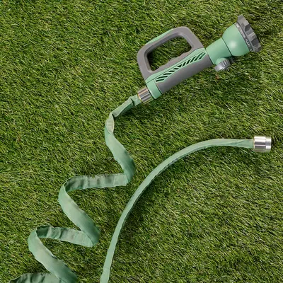 Bernini 40' Expanding Fabric Garden Hose with Easy Grip Nozzle