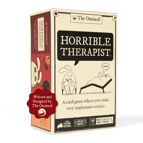 Horrible Therapist by Exploding Kittens: Base Edition 3-8 Players - Ages 17+ - 15 Minutes to Play - Party Game, Family Game Night, Card Game