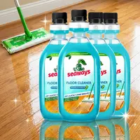 Seaways Plant-Based Concentrated Scented Lemongrass Liquid Floor Cleaner Soap, Non-Toxic Animal-Safe All-Surface Household Items, Fast-Drying, Streak-Free, Compatible With Robot Vacuums & Wet-Dry Vacuum Mops