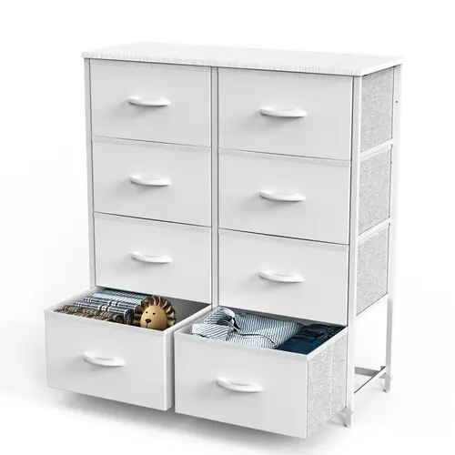 8-Drawer Fabric Drawer Dresser - Multi-Functional Storage Organization Cupboards Cabinets Dresser, Bedroom Clothing Storage Cabinet for Home Decor