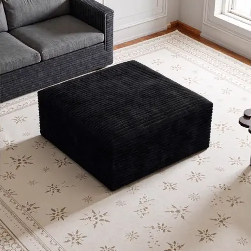 Niccae Compressed Ottoman Sectional Sofa - Modern Minimalist Corduroy Sleeper Footstool Lounge, Comfy Space-Efficient Living Room Furniture for Apartments, (33.07" x 33.07" x 17.13") | Furniture Living Room, Sofas Living Room,dorm essentials,home decor,so