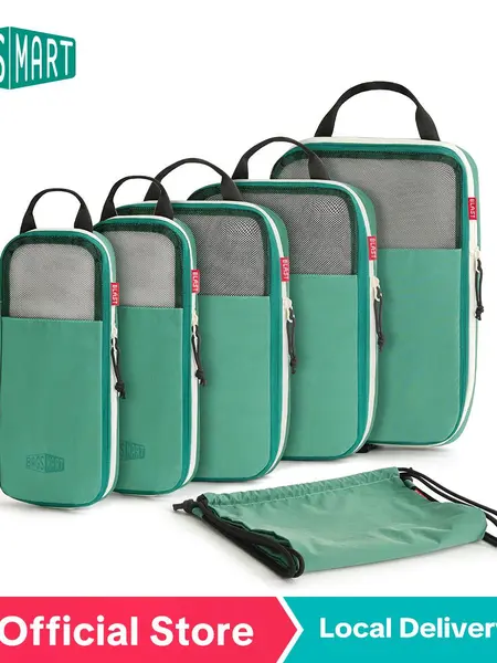 BAGSMART Blast 6PCS Compression Travel Packing Cubes – Travel Organizer Set for Suitcases, Compresses to Maximize Space, Ideal for Travel