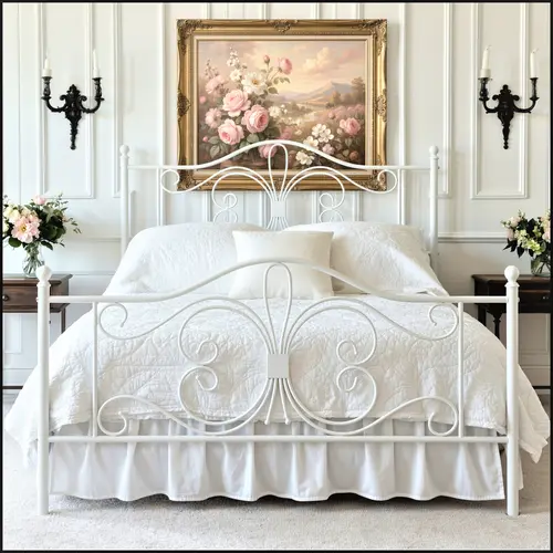 HOOMIC Metal Platform Bed Frame【Frame Only No Mattress】with Charming Butterfly Design, No Box Spring Required,White/Black,Twin/Full/Queen#TikTokShopDealsforYouDays#DealsforYouDays#Summervibes#Summergarden