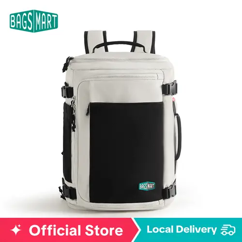 BAGSMART Blast 28L-38L Extended Mesh Carry On Travel Backpack, 15.6" Laptop, Quick Access, Fits 40oz Water Bottle, Ideal for Airplane Travel mothersdaygift