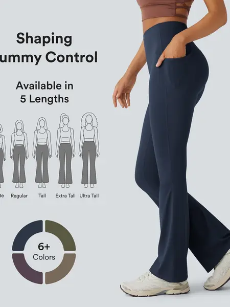 【Creator’s Pick】Halara UltraSculpt High Waisted Tummy Control Pocket Shaping Yoga Bootcut Leggings #BackToSchool