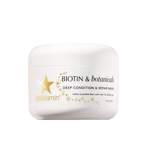 HAIRtamin Biotin & Botanicals Deep Condition & Repair Mask : Repairs Dry, Damaged, or Over-Processed Hair, Restores Strength & Hydration After Color, Heat, or Chemical Treatments