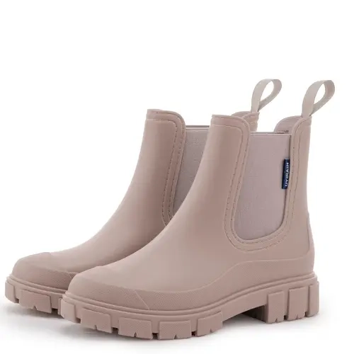 Women's Fashionable Solid Color Boots, Casual Waterproof Non-slip Ankle Boots for Daily Wear, Female All-match Trendy Shoes, Waterproof Footwear, Modern Boot, Anti Slip Boots