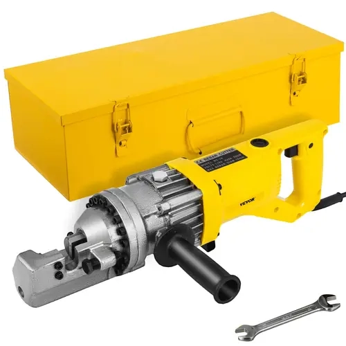 【toolupgrade】VEVOR Powerful Electric Hydraulic Rebar Cutter 900W Portable Construction Tool, 3/20"-5/8" (#5 4-16mm) Rebar Cutting in 3 Seconds, 110V, Stainless Steel Carry Box