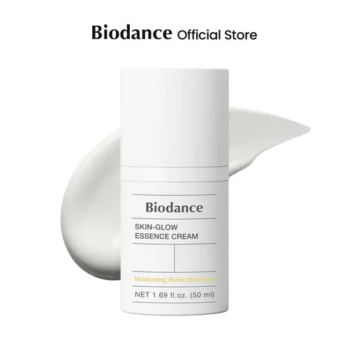 [Biodance Official] Skin Glow Essence CreamㅣMoisturizing, Anti-Aging, Hyaluronic Acid & Ceramide Facial Moisturizer | 1.69 fl.oz, 50ml Hypoallergenic Dewy