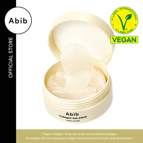 [Abib Official] Vegan Collagen Eye Patches - Jericho Rose Jelly (60 Patches), Korean Comfort Embo Masks with Caffeine for Anti-Wrinkle, Bright Eye, Dark Circles Treatment, Dry Skin Selfcare, Collagen Eye Masks, Caffeine Bright Eye