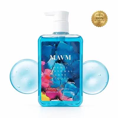 MAVM Men's Daily Fragranced Body Wash - Blue Aroma Verbena Officinalis Sensitive Skin pH-Balanced Intimate Health Cleanser , Hypoallergenic（(B)）