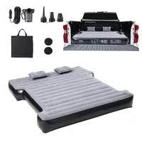 【toolupgrade】VEVOR Truck Bed Air Mattress, for 5.5-5.8 ft Full Size Short Truck Beds, Inflatable Air Mattress Camping Bed with 12V Air Pump 2 Pillows, Carry Bag, for Silverado, RAM, F Series, Sierra, Titan, Tundra, Camping Gear, Portable Airbed