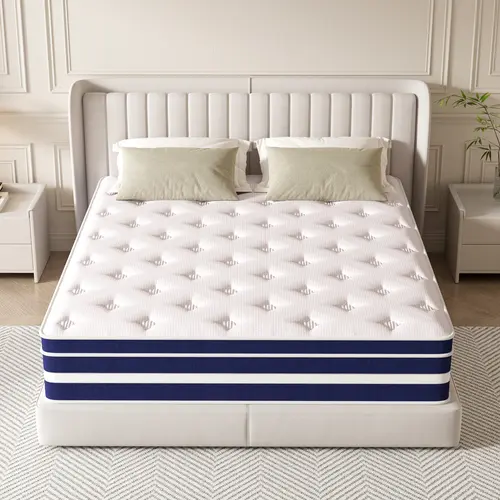 FVBEAYA 10/12/14 Twin Full Queen King Memory Foam Mattress,  Independent Spring Memory Mattress,Ultra Firm Tight Top Innerspring Mattress,pressure relief,Suitable for Master Bedrooms and Guest Rooms.,dorm essentials,home decor,sohochic