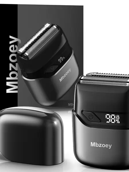 [tiktokshopstockup]Mbzoey Men's Foil Electric Shaver, Mini Compact IPX7 Waterproof Wet Dry Titanium Steel Hair Removal Tool, Portable Self Care Beauty Product, Gifts for Boyfriend Men's Stuff