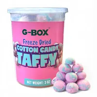 G-BOX Freeze Dried Taffy Puff Candy | Freeze Dried Candy| Crunchy, TikTok Trend Items, Featuring Old School Candy Vibes, Perfect for Fans of Freeze Dried Candies(Cotton Candy and Multiple Flavor Options)
