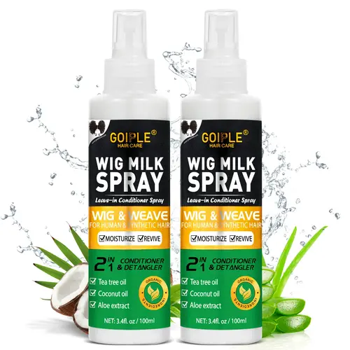 GOPILE Wig Milk Spray Leave-In Conditioner Spray for Synthetic Hair 3.4 fl oz - Moisturizer & Detangler, 2 in 1 Haircare Detangling Blend Hydrate,back to school,sohochic