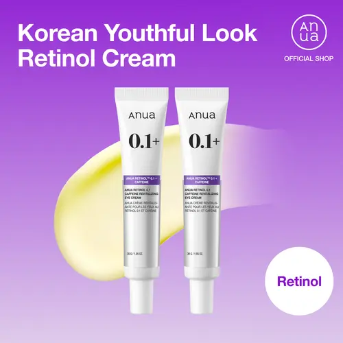 [Anua] Retinol TM 0.1 Caffeine Revitalizing Eye Cream 30g | retinol, eyecream, korean skincare, moisturizer, anti-wrinkle, anti-aging, age-defying, rejuvenate, radiance