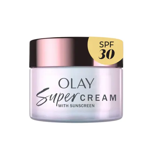 Olay Mini Super Cream Daily Face Cream - Dewy Glow SPF 30 Sunscreen, Hydrating Moisturizing Face Lotion with SPF for Everyday Use, Long-Lasting Protection Skincare